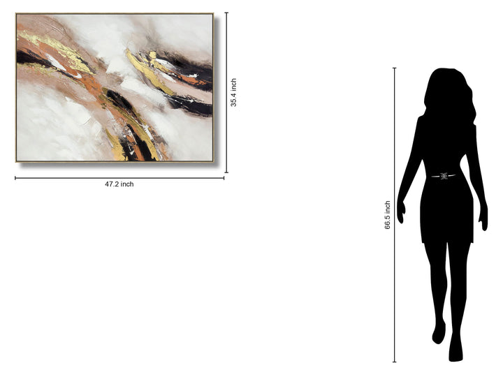 Radiant Bronze Current - 35" x 47" Framed Wall Art