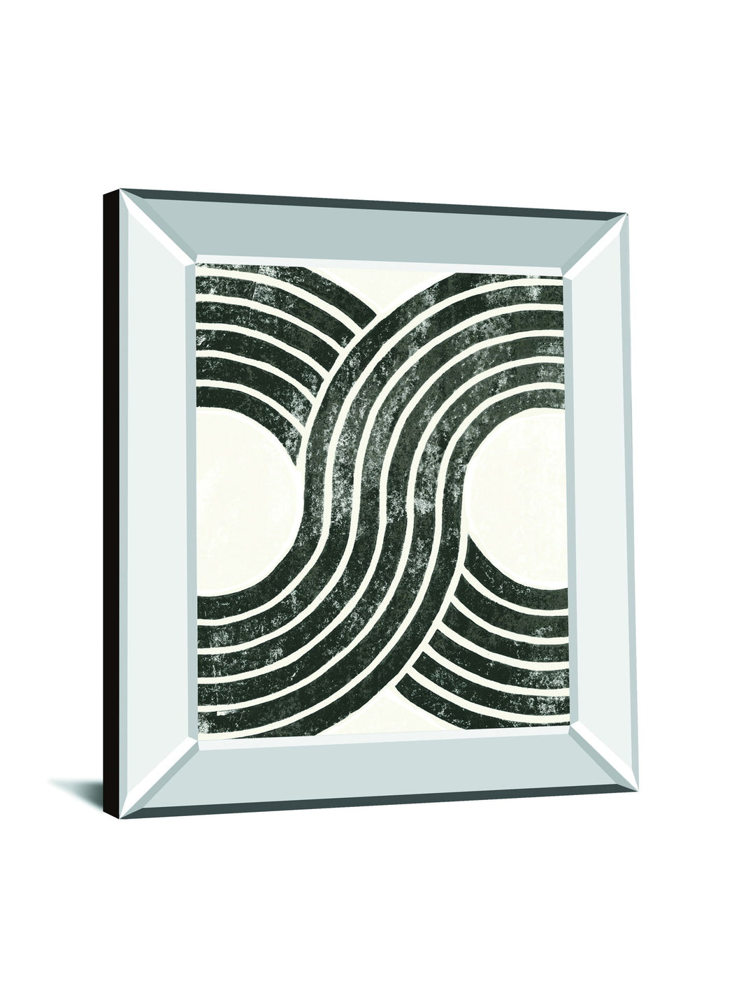 Over The Rainbow BW II By Moira Hershey - Mirror Framed Print Wall Art - Dark Gray