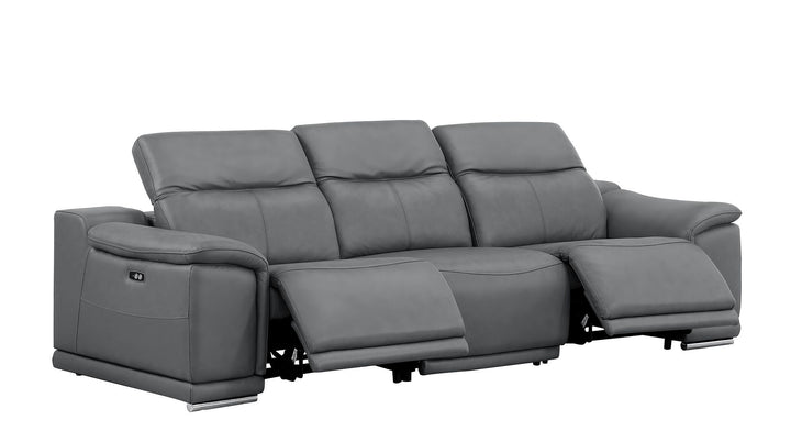 2679 - Power Reclining Sofa, Loveseat &amp; Chair Set In Genuine Leather (5 Recliners)