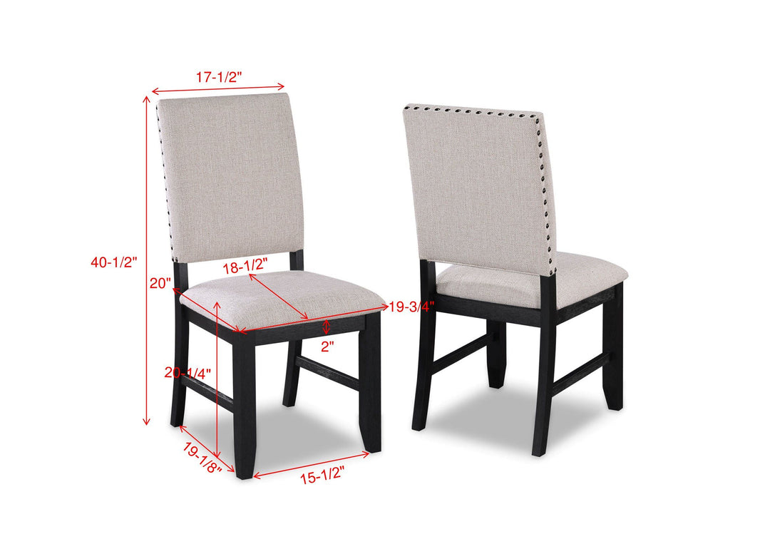 Regent - Side Chair (Set of 2) - Charcoal Black