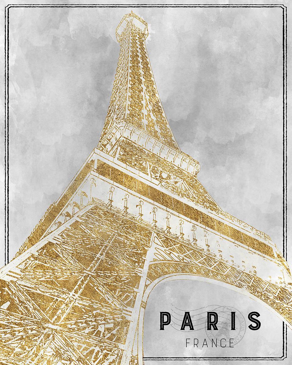 Shimmering Eiffel By Natalie Carpentieri (Small) - Gold