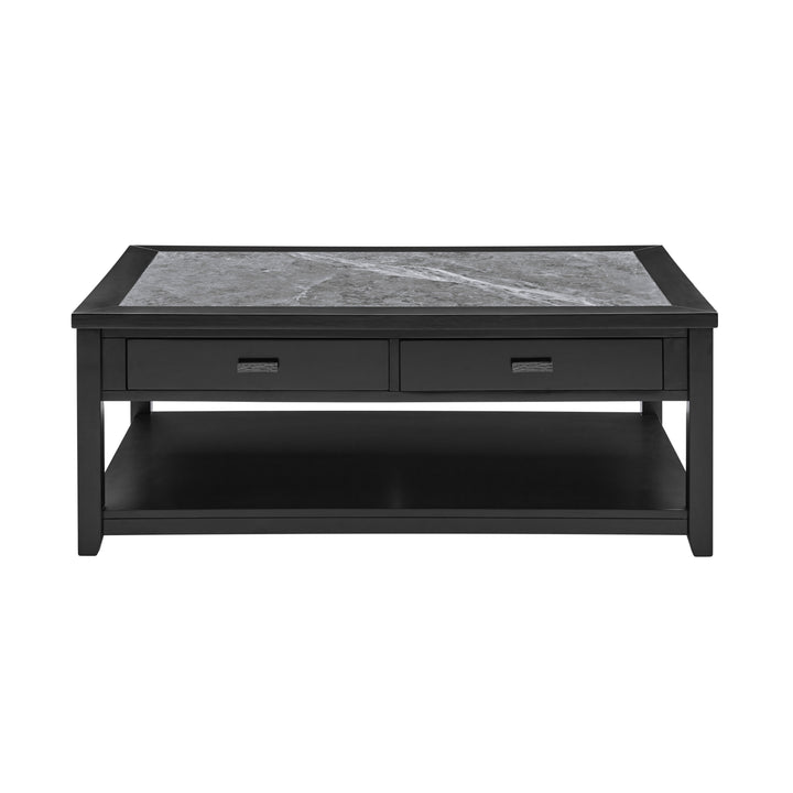 Garvine - Sintered Stone Coffee Table - Black