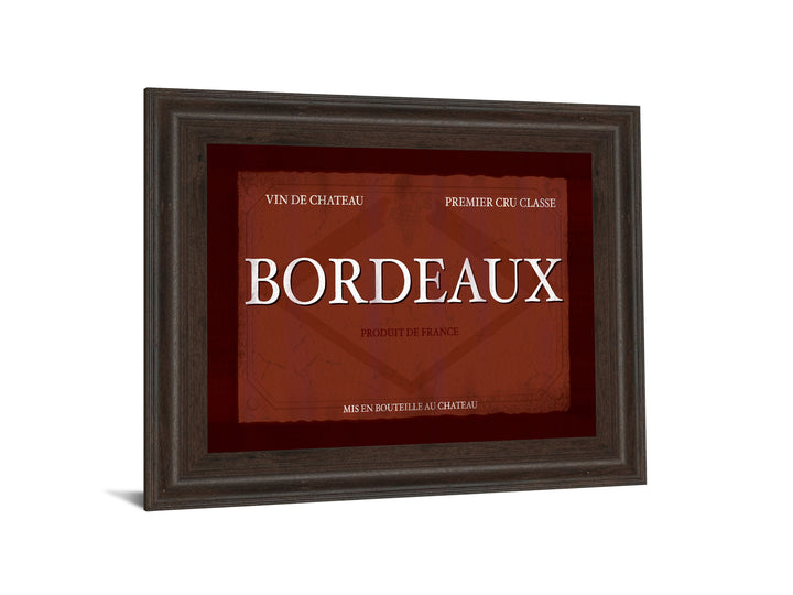 Bordeaux By Paola Viveiros - Framed Print Wall Art - Dark Red