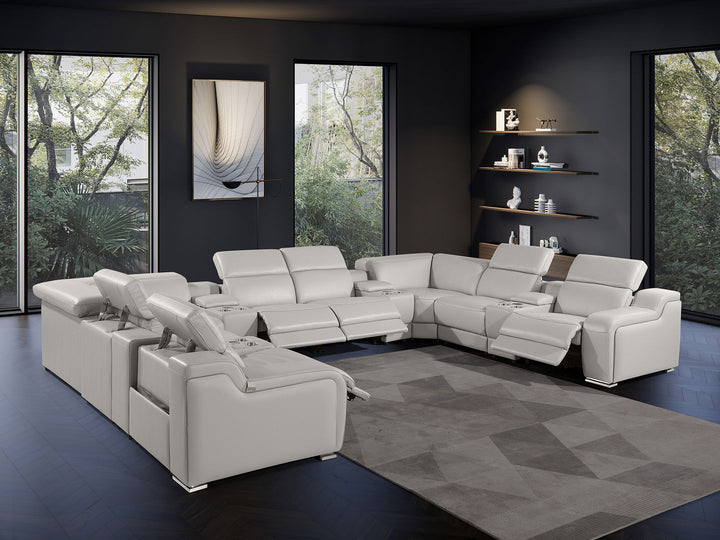 1116 - 12-Piece U-Shaped Sectional Sofa In With 4 Power Recliners &amp; Power Headrests