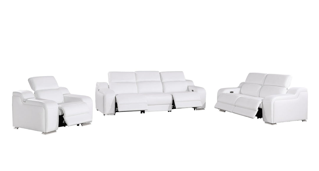 1116 - 6-Piece Modular Power Reclining Sofa, Loveseat &amp; Chair Set In With 5 Power Recliners &amp; Power Headrests