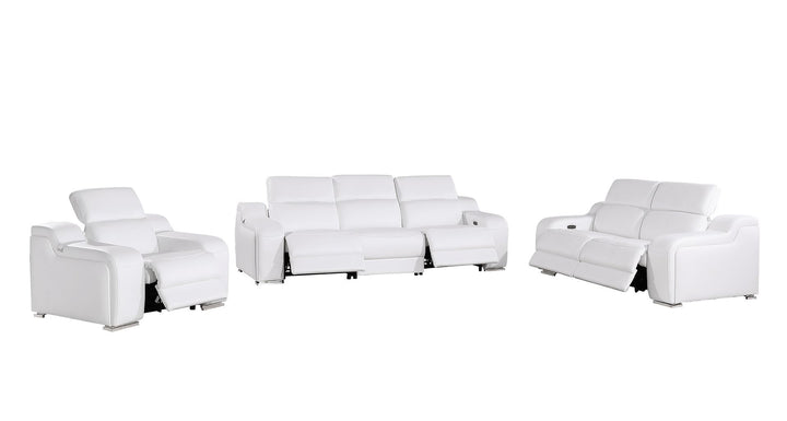 1116 - 6-Piece Modular Power Reclining Sofa, Loveseat &amp; Chair Set In With 5 Power Recliners &amp; Power Headrests