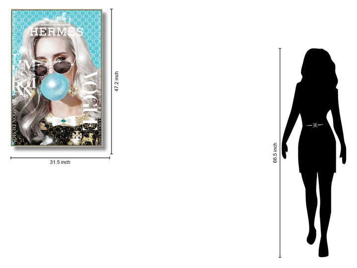 Gilded Glam Pop - 32" x 47" Framed Wall Art