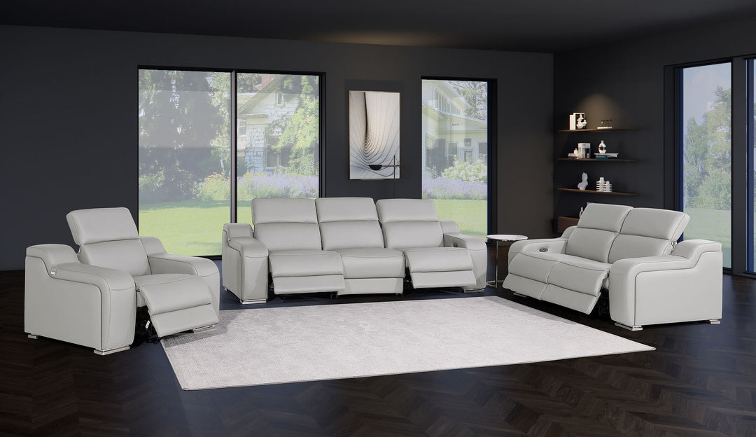 1116 - 6-Piece Modular Power Reclining Sofa, Loveseat &amp; Chair Set In With 5 Power Recliners &amp; Power Headrests