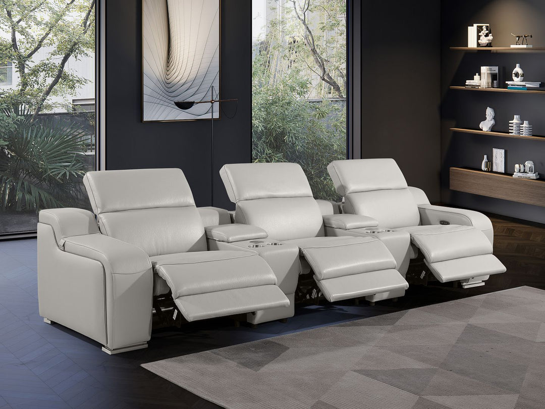1116 - 5-Piece Modular Power Reclining Sofa In With 3 Power Recliners &amp; Power Headrests