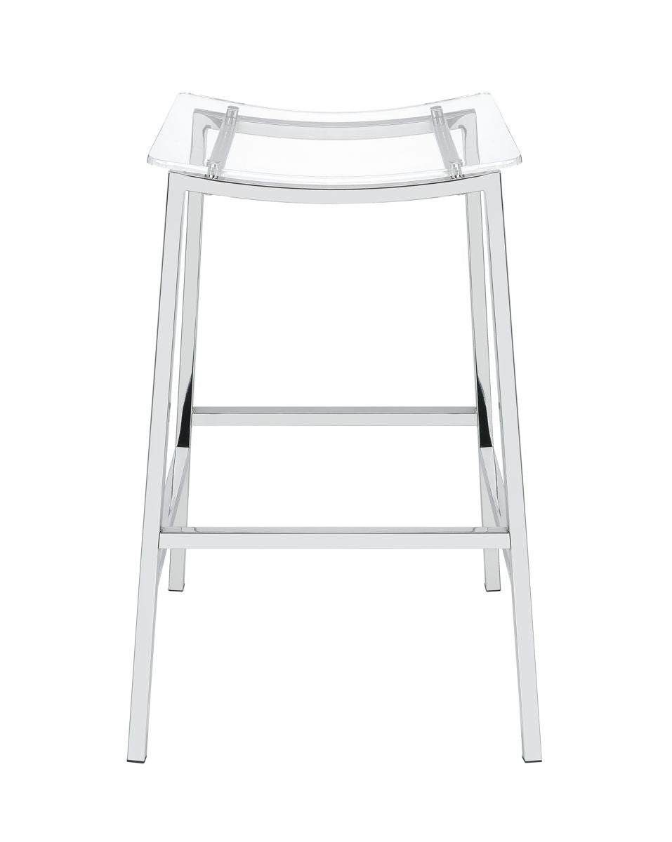 Zena - Backless Bar Stool (Set of 2) - Clear