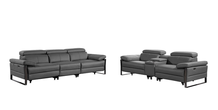 1246 - Modular Power Triple Reclining Sofa And Console Loveseat Set With Power Headrests