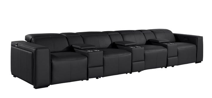 1224 - 7-Piece Modular Power Reclining Sofa In With 4 Power Recliners &amp; Power Headrests
