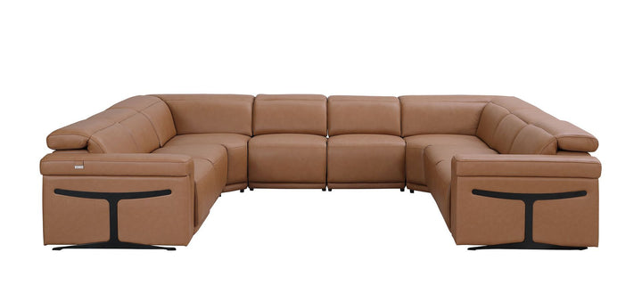 1126 - 8-Piece U-Shaped Sectional Sofa In With 4 Power Recliners &amp; Power Headrests