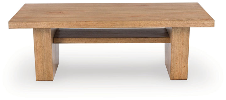 Kristiland - Light Brown - Rectangular Cocktail Table