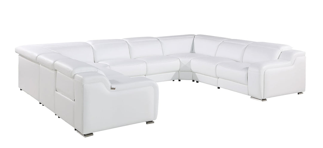 1116 - 8-Piece U-Shaped Sectional Sofa In With 4 Power Recliners &amp; Power Headrests