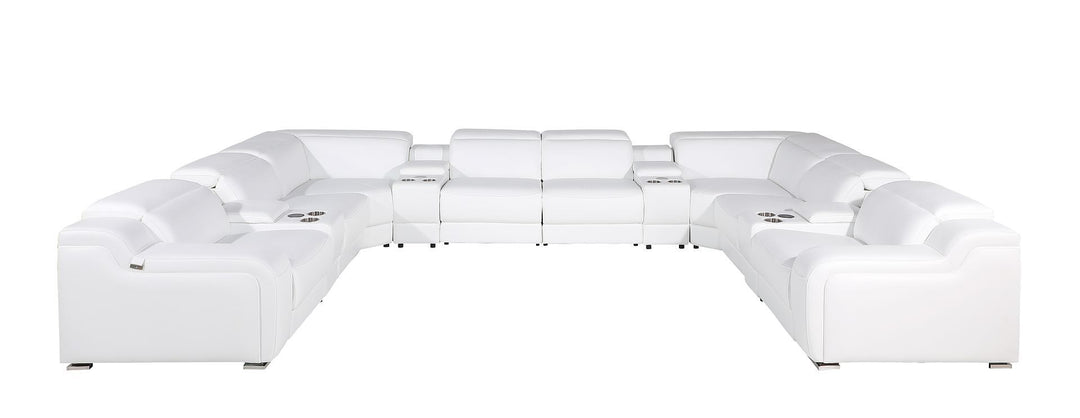 1116 - 12-Piece U-Shaped Sectional Sofa In With 4 Power Recliners &amp; Power Headrests