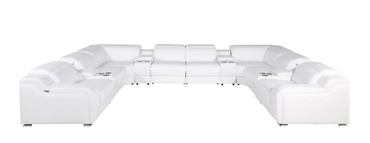 1116 - 12-Piece U-Shaped Sectional Sofa In With 4 Power Recliners &amp; Power Headrests