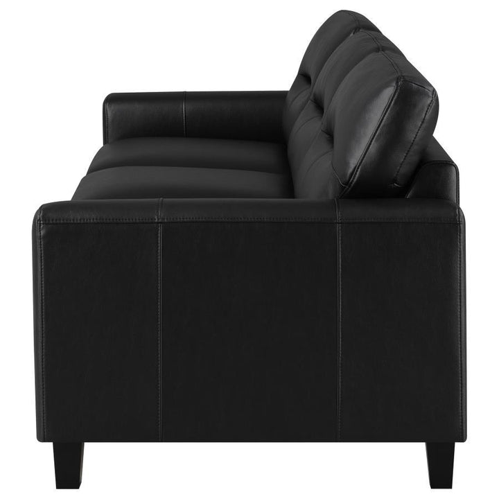 Scotland - Faux Leather Upholstered Track Arm Sofa