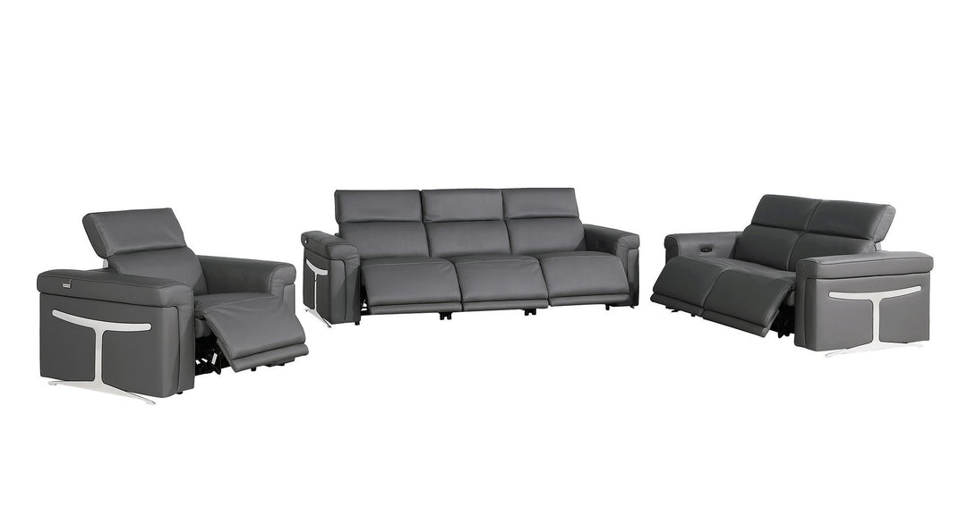 1126 - 6-Piece Modular Power Reclining Sofa, Loveseat &amp; Chair Set In With 6 Power Recliners &amp; Power Headrests