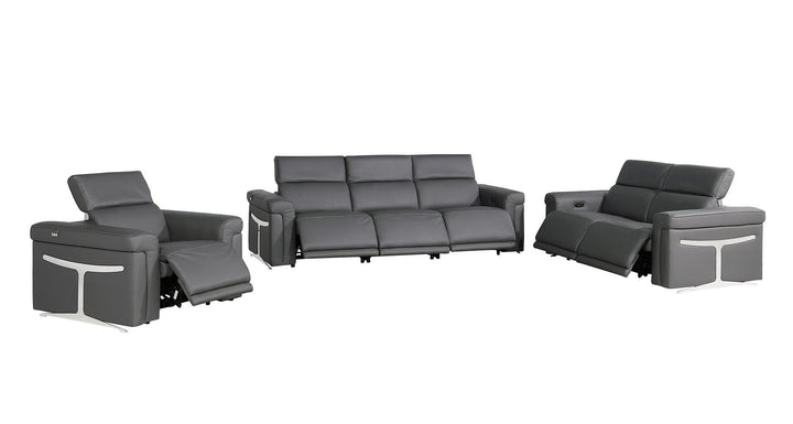 1126 - 6-Piece Modular Power Reclining Sofa, Loveseat &amp; Chair Set In With 6 Power Recliners &amp; Power Headrests