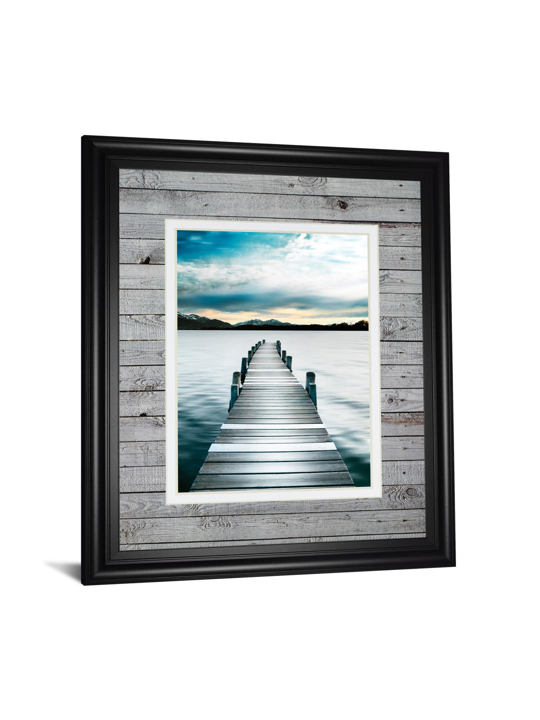 Jetty By Interfoto Danita Delimont - Framed Print Wall Art - Blue