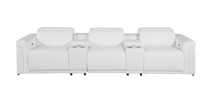 1126 - 5-Piece Modular Power Reclining Sofa In With 3 Power Recliners &amp; Power Headrests