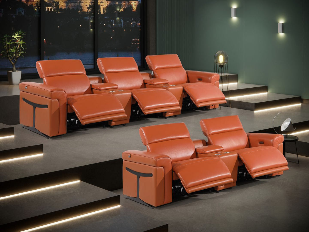 1126 - 8-Piece Modular Power Reclining Sofa &amp; Loveseat Set In With 5 Power Recliners &amp; Power Headrests