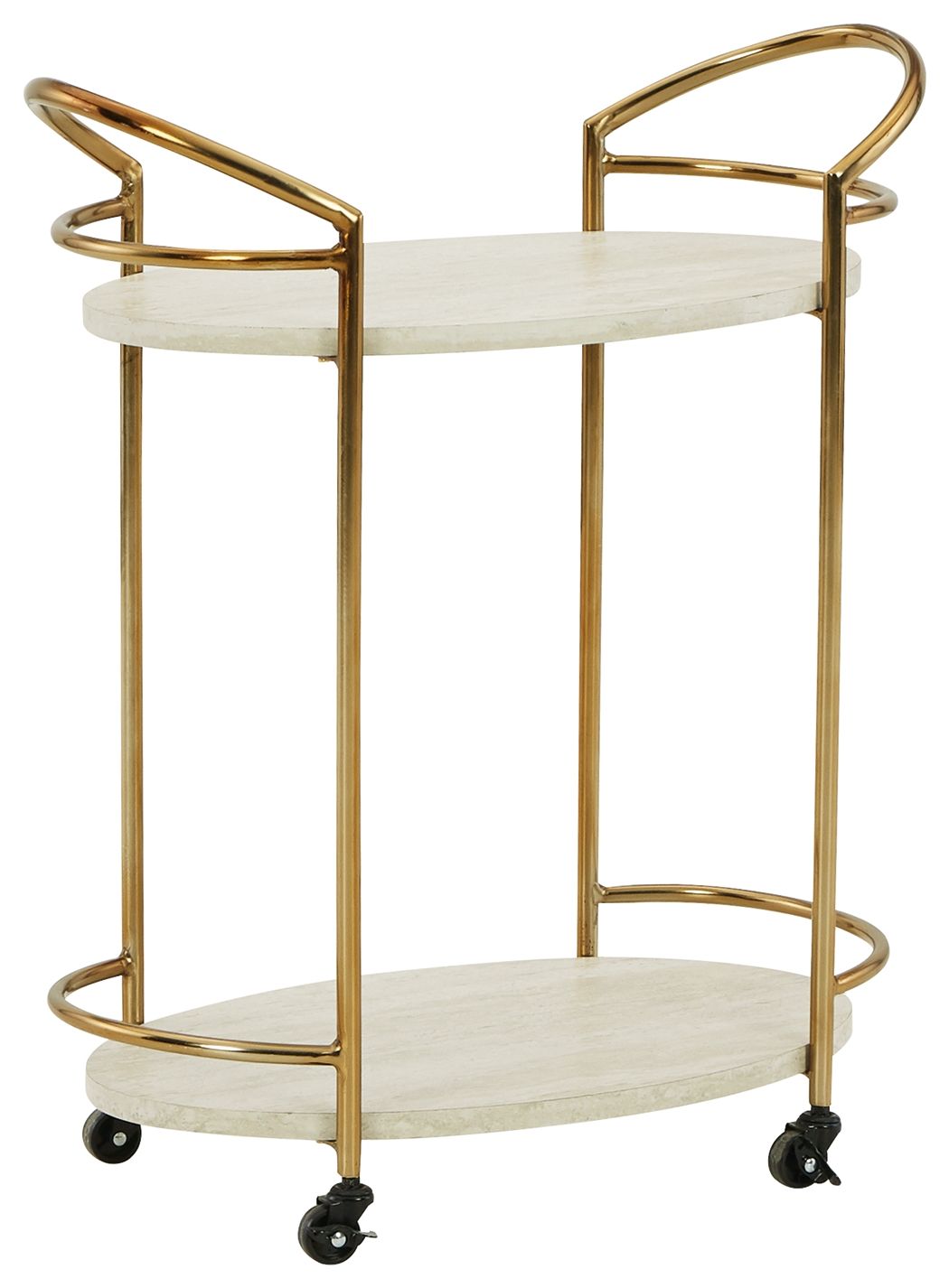 Tarica - Cream / Gold Finish - Bar Cart