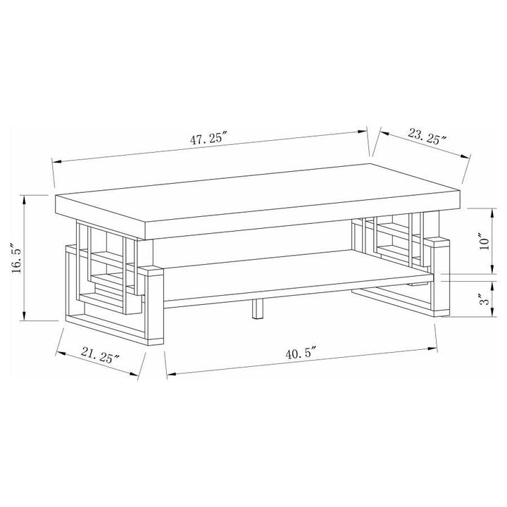 Schmitt - Rectangular Coffee Table - White High Gloss