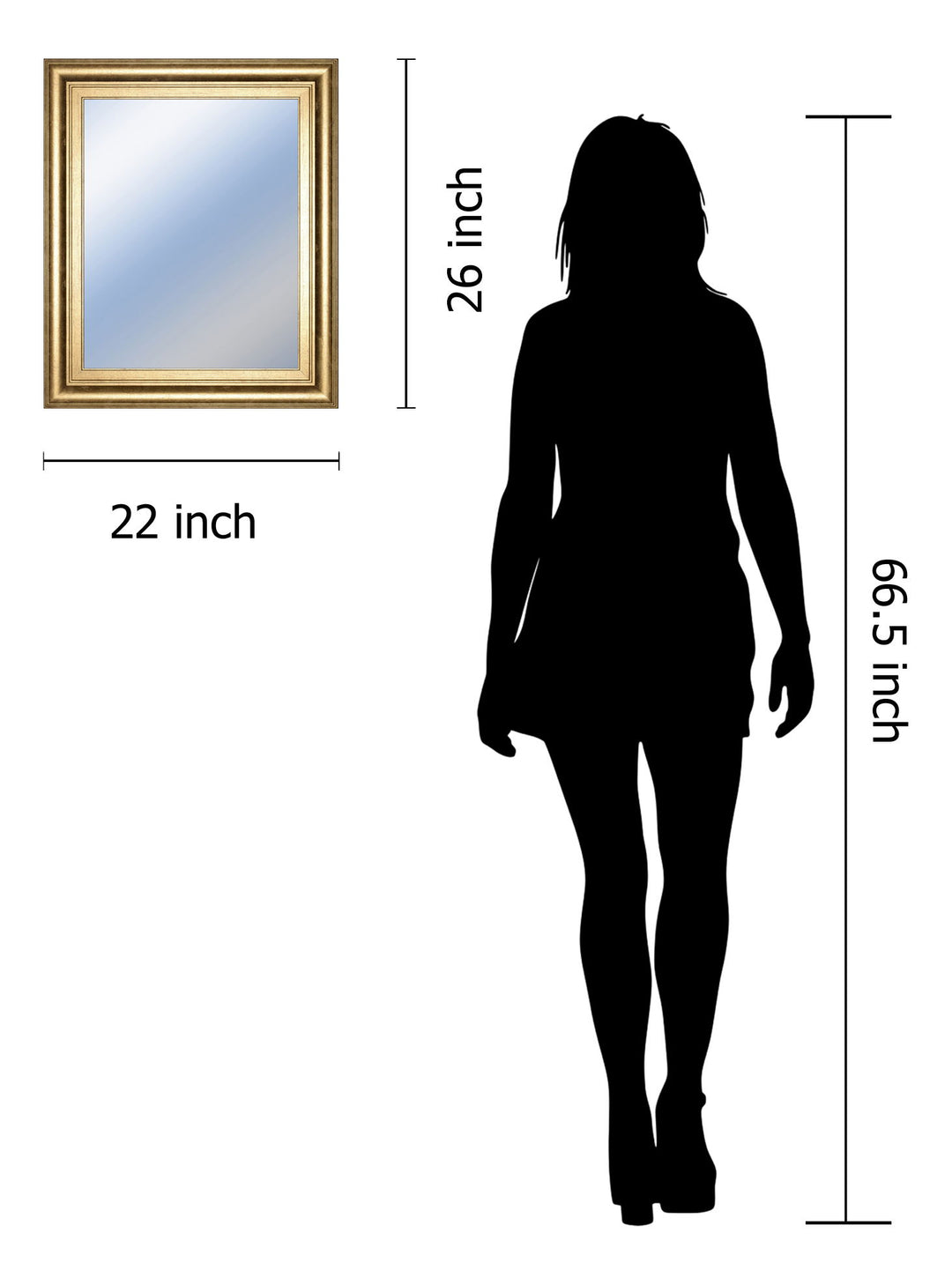 22x26 Decorative Framed Wall Mirror By Classy Art Promotional Mirror Frame 
