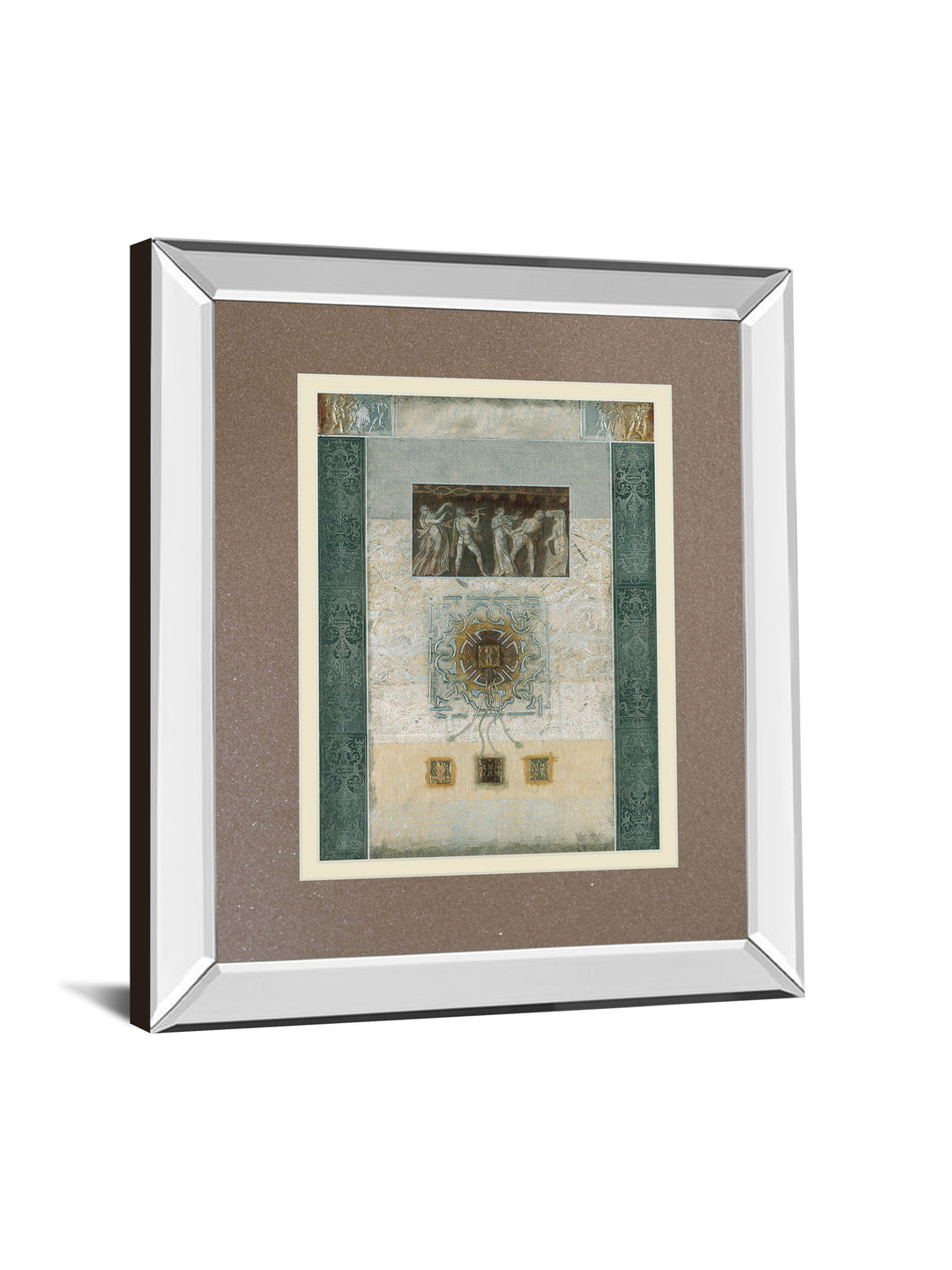 Romanesque Il By Douglas - Mirror Framed Print Wall Art - Light Brown