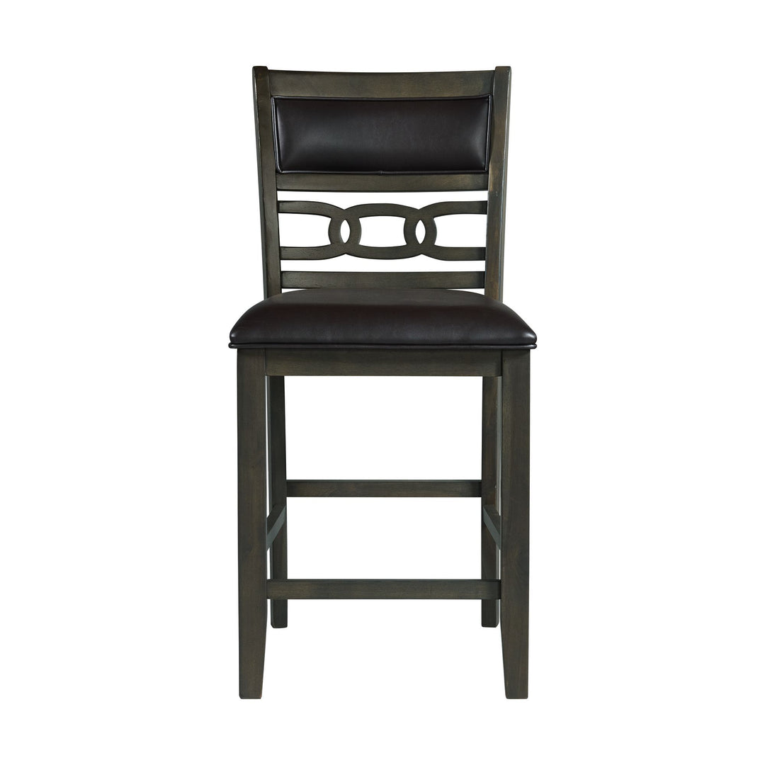 Amherst - Counter Side Chair With PU Cushion (Set of 2) - Gray Finish
