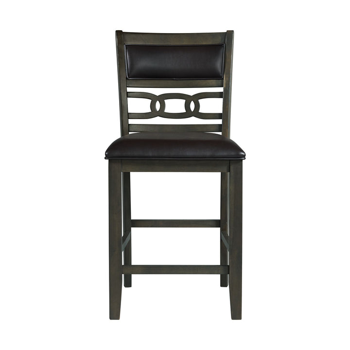 Amherst - Counter Side Chair With PU Cushion (Set of 2) - Gray Finish