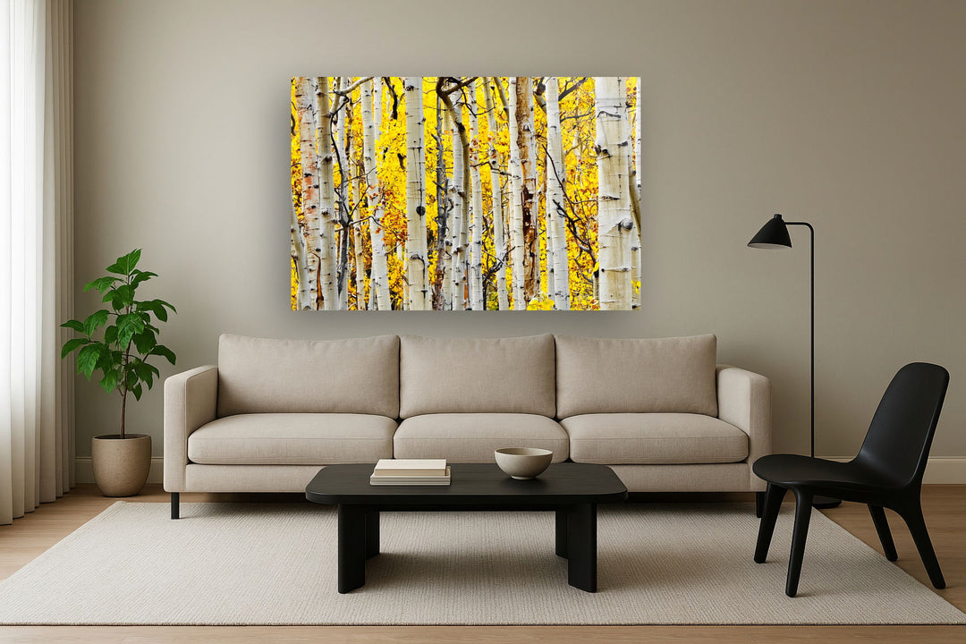 Tempered Glass With Foil - Yellow Aspen - Yellow