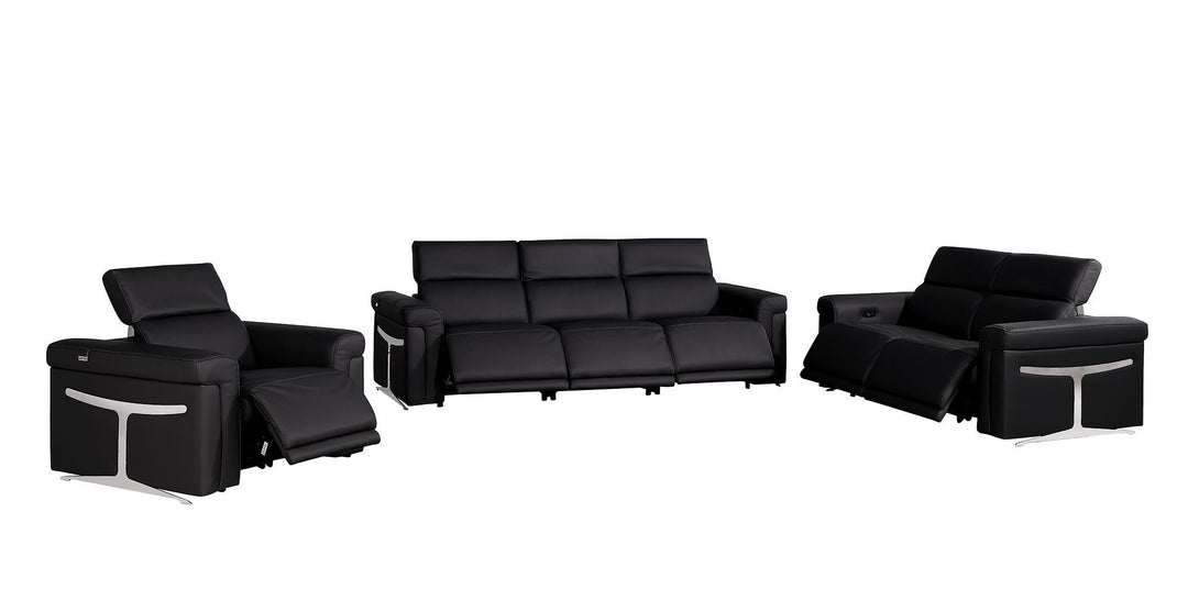 1126 - 6-Piece Modular Power Reclining Sofa, Loveseat &amp; Chair Set In With 6 Power Recliners &amp; Power Headrests