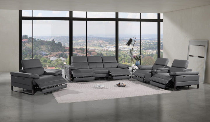 1246 - Modular Power Dual Reclining Sofa, Console Loveseat, And Chair Set With Power Headrests