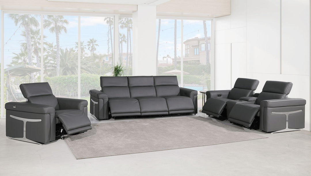 1126 - 7-Piece Modular Power Reclining Sofa, Loveseat &amp; Chair Set In With 6 Power Recliners &amp; Power Headrests