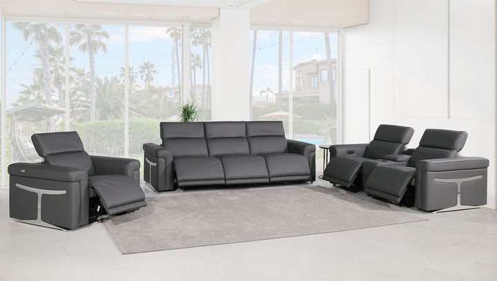 1126 - 7-Piece Modular Power Reclining Sofa, Loveseat &amp; Chair Set In With 6 Power Recliners &amp; Power Headrests