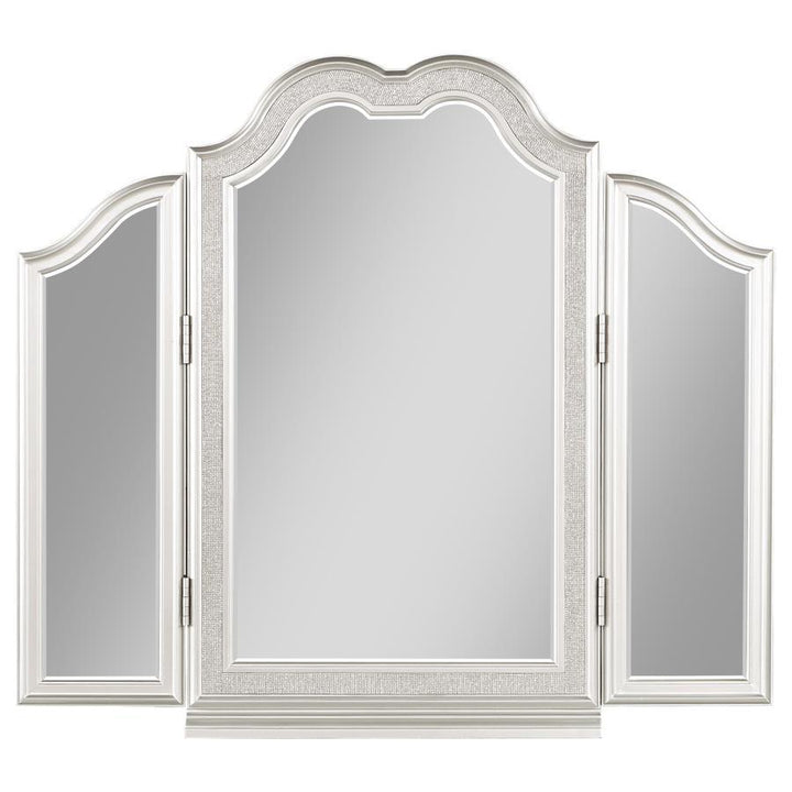 Evangeline - Tri - Fold Vanity Mirror - Silver Oak