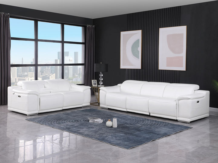 9762 - 5-Piece Modular Power Reclining Sofa And Loveseat Set With 5 Power Recliners In