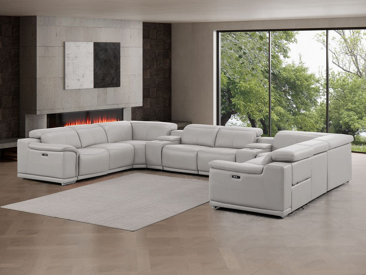 2679 - 10-Piece U-Shaped Power Reclining Sectional In Genuine Leather (4 Recliners)