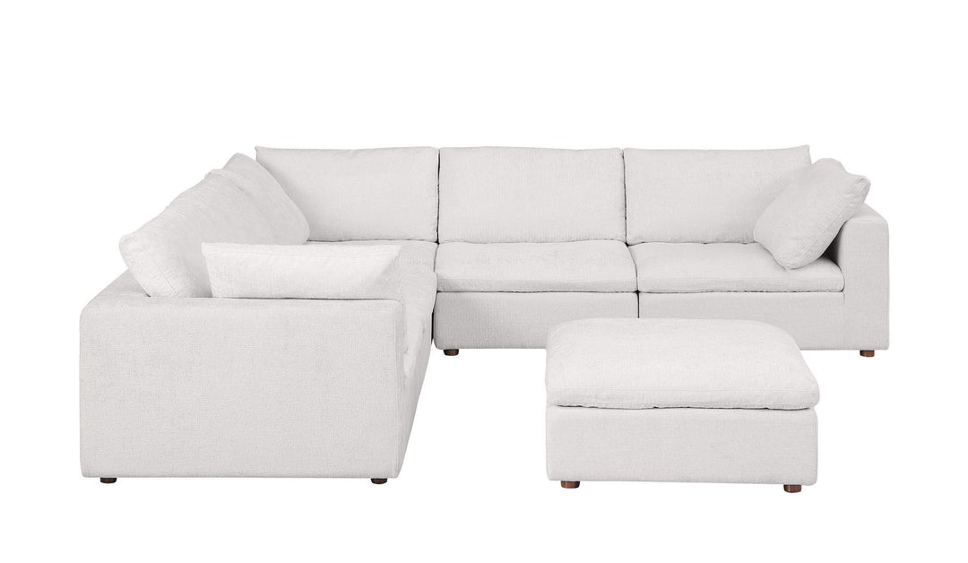 1100 - 6-Piece L-Shaped Sectional - Pearl