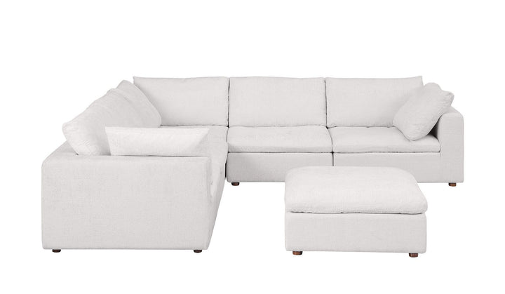 1100 - 6-Piece L-Shaped Sectional - Pearl