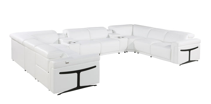 1126 - 10-Piece U-Shaped Sectional Sofa In With 4 Power Recliners &amp; Power Headrests