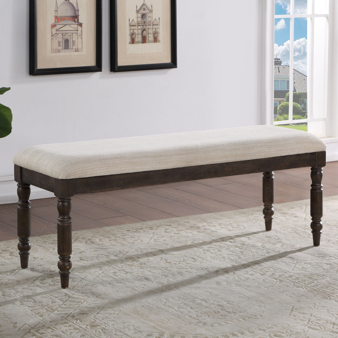 Hutchins - Dining Bench - Dark Brown