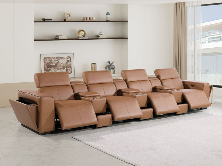 1224 - 7-Piece Modular Power Reclining Sofa In With 4 Power Recliners &amp; Power Headrests