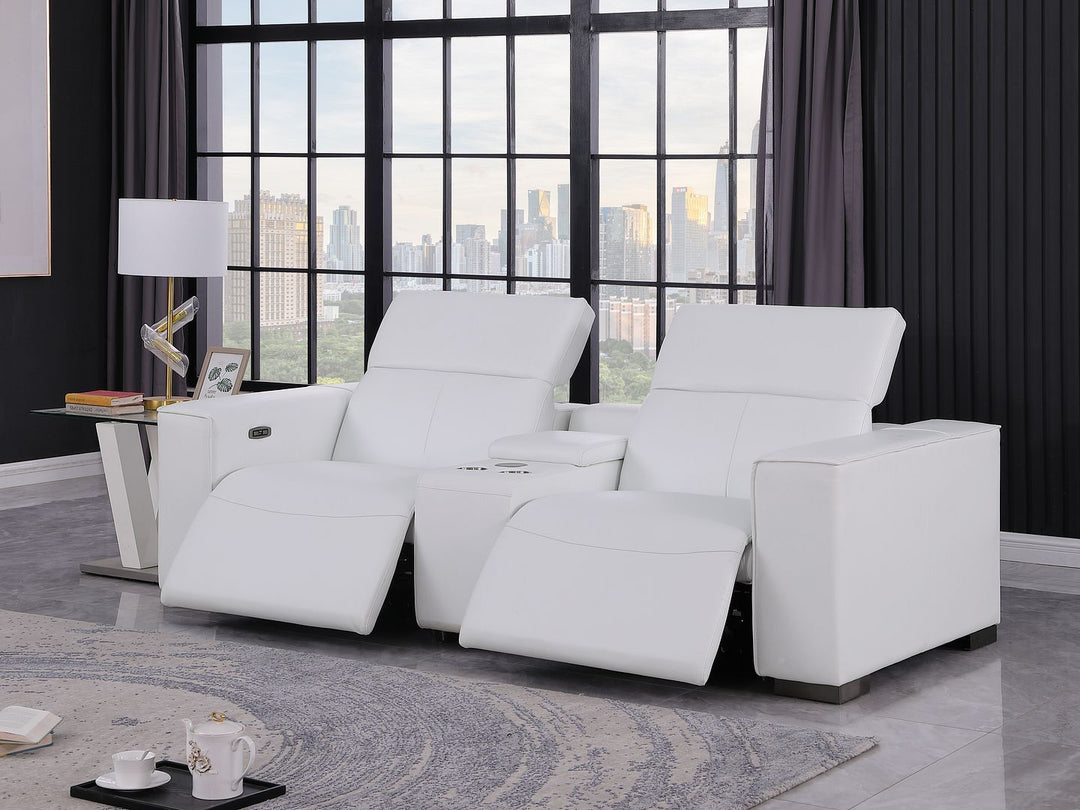 1208 - Dual Power Reclining Console Loveseat