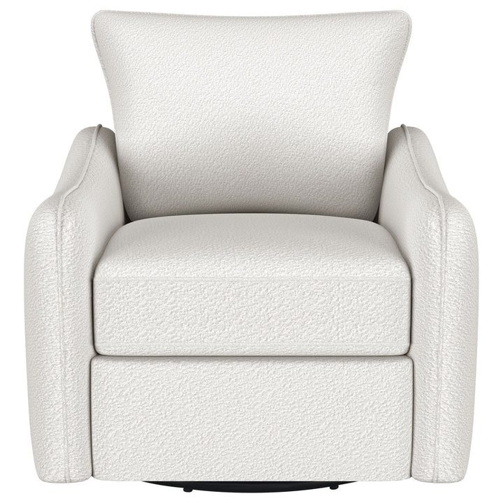 Madia - Upholstered Sloped Arm Swivel Glider Chair - Vanilla