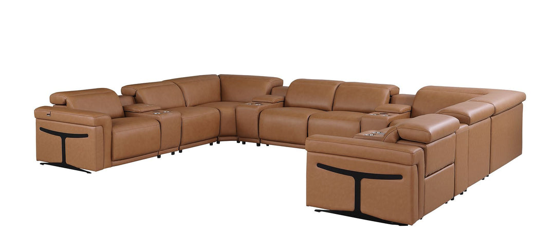 1126 - 12-Piece U-Shaped Sectional Sofa In With 4 Power Recliners &amp; Power Headrests