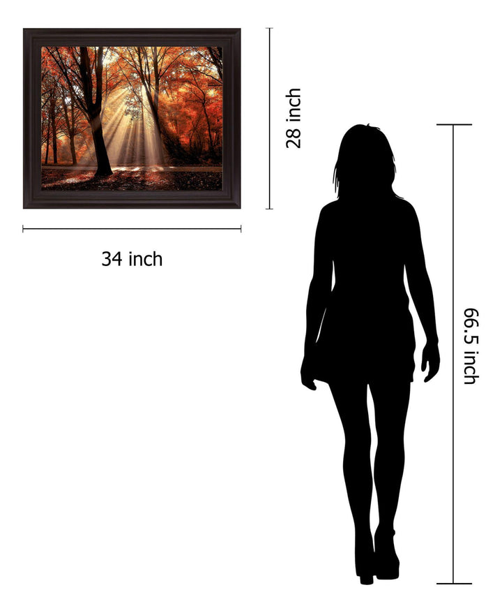 Radiant Maple Glow - 28" x 34" Framed Wall Art